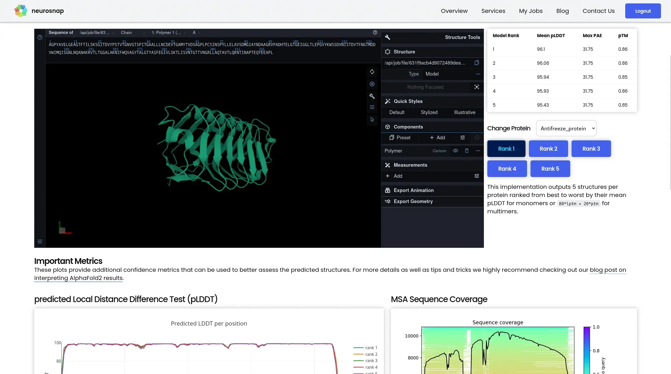 Structure prediction with AlphaFold2