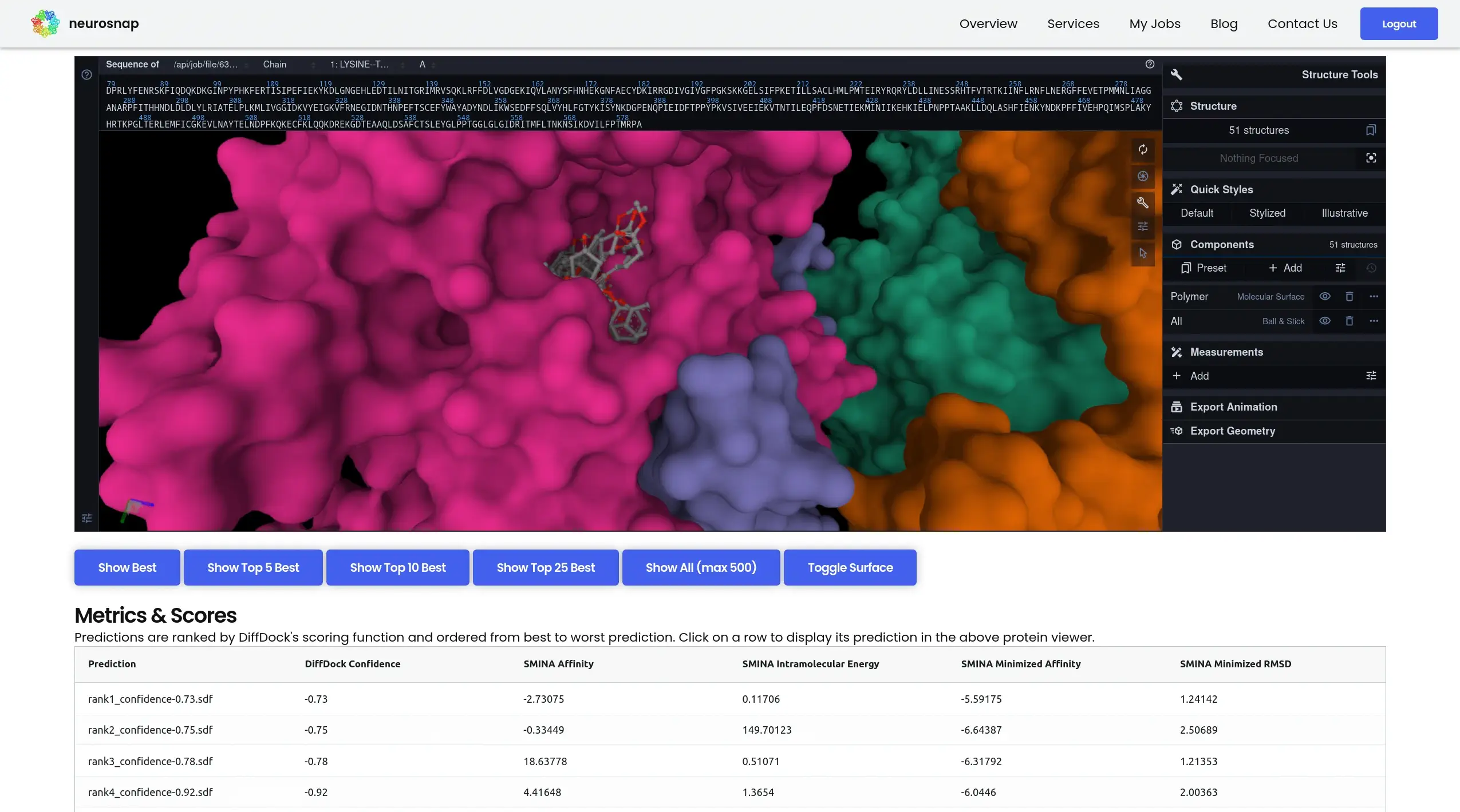 Drug discovery using DiffDock